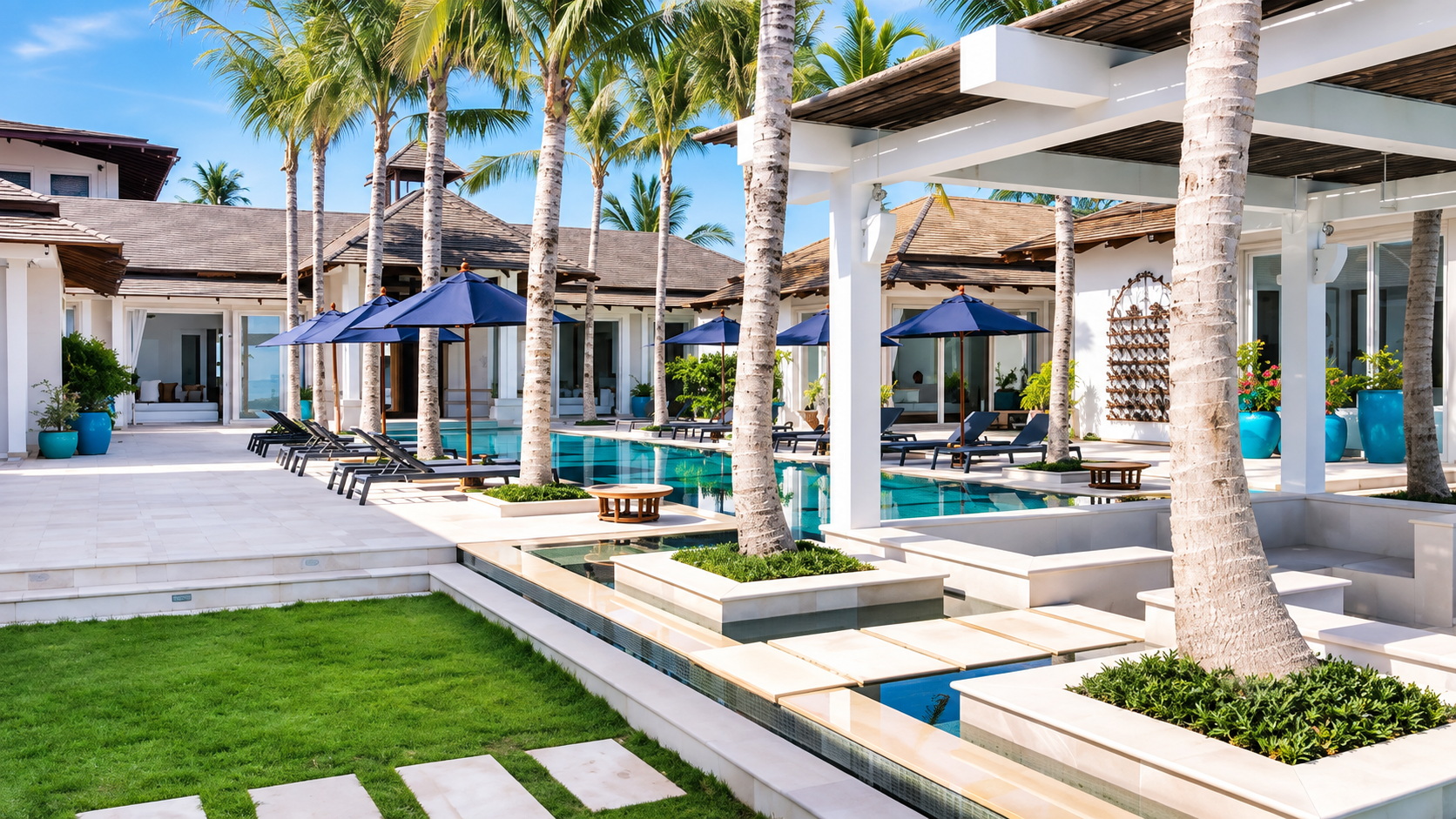 Villa Mia Koh Samui pool detail natural stone
